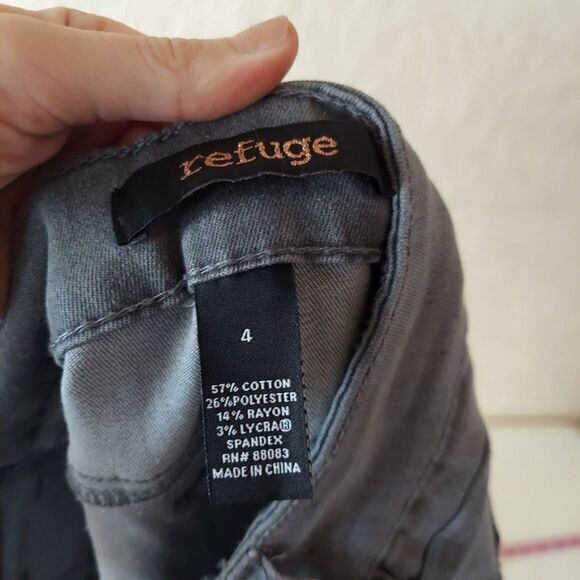Refuge womens jeans gray distressed skinny stretch size 4 - Picture 4 of 7